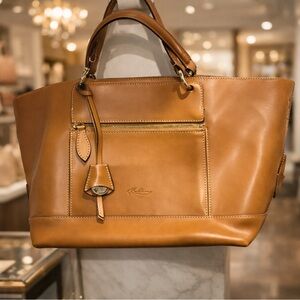 Elegant Boldrini Brown Leather Tote Bag